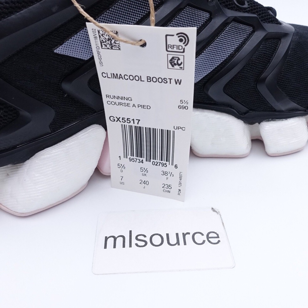 NEW adidas Climacool BOOST Shoes GX5517 Core Black/Almost Pink - Picture 3 of 16